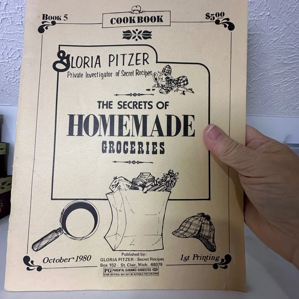 Gloria Pitzer Secrets of Homemade Groceries Cookbook 1980 1st Printing Book 5